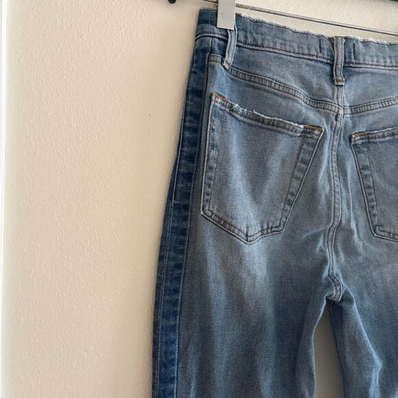 Abercrombie & Fitch Zoe Natural Rise Ankle Straight Size 28 Distressed Hem Jeans - Picture 6 of 10